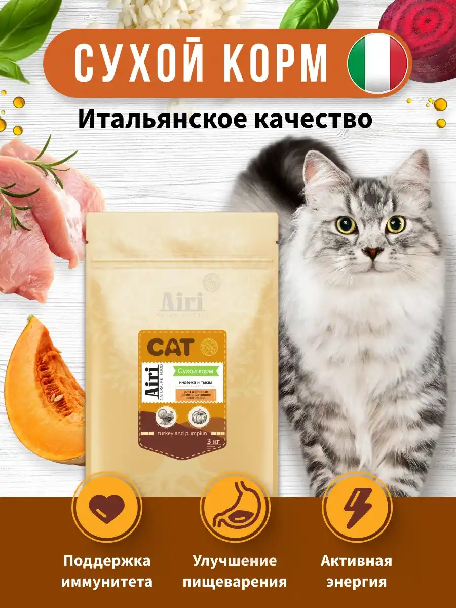 AIRI Turkey & Pumpkin — индейка и тыква, 3 кг